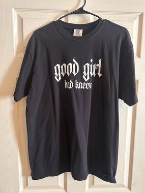 Good Girl Bad Knees Graphic Tee - Black